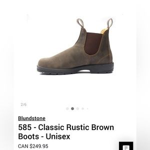 Blundstone | 585 - Classic Rustic Brown Boots | 8.5